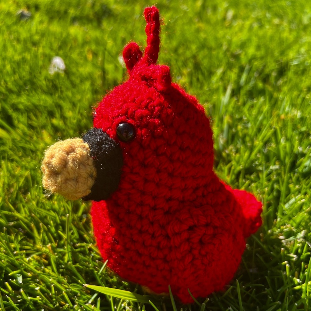 Hand Crocheted Ruby the Cardinal Stuffed Animal Plushie! - Picture 10 of 11